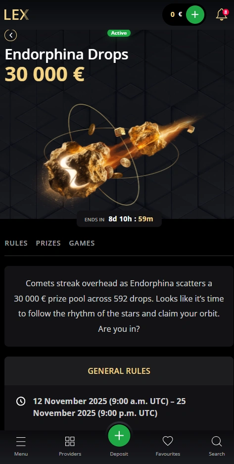 lex mobile tournament page